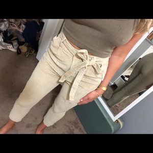 Corduroy cropped trousers